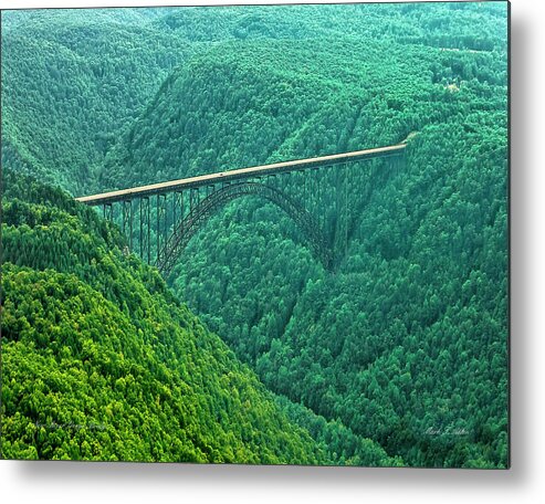 Scenicfotos Metal Print featuring the photograph New River Gorge Bridge by Mark Allen