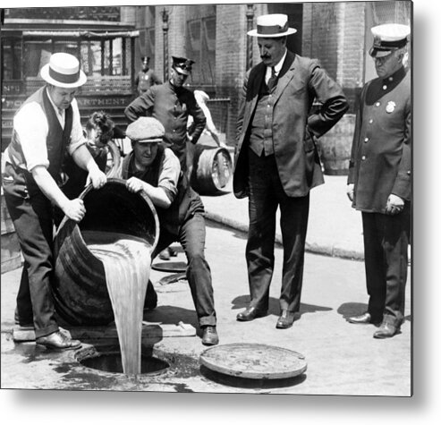Historical Metal Print featuring the photograph New York City Deputy Police by Everett