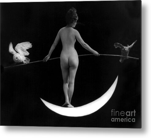 Erotica Metal Print featuring the photograph Night, Nude Model, 1895 by Science Source