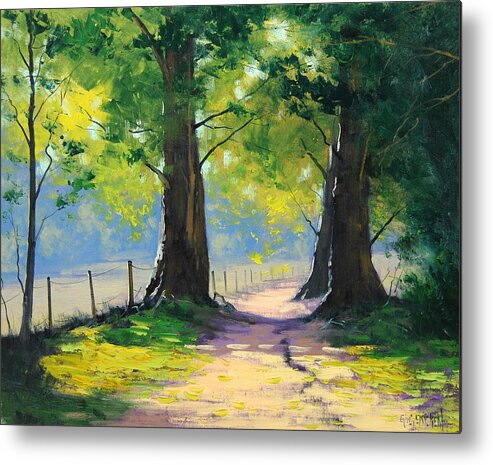 Trees Metal Print featuring the painting Oak Tree Trail by Graham Gercken