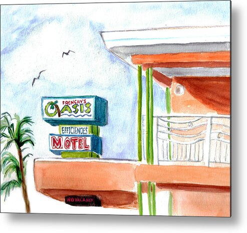 Frenchy's Oasis Metal Print featuring the painting Oasis by Clara Sue Beym