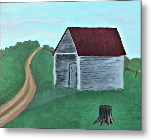 Ohio Farm Shed Metal Print featuring the photograph Ohio Farm Shed by Kathy K McClellan