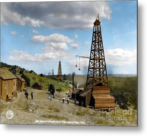 1910 Metal Print featuring the photograph Oil Well by Granger