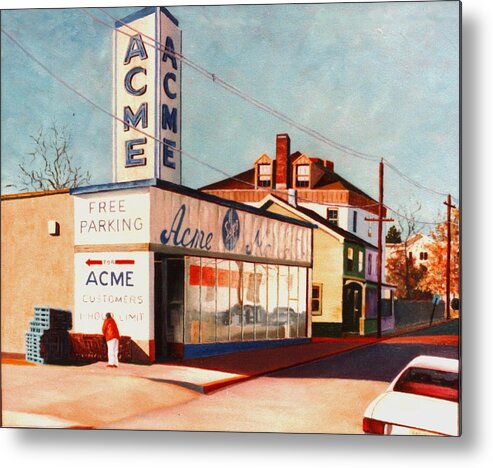 Supermarket Metal Print featuring the painting Old Acme Lambertville NJ by Robert Henne