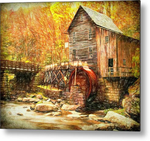 Grist Mill Metal Print featuring the photograph Old Grist Mill by Mark Allen