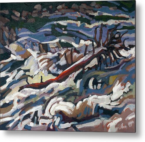 1970 Metal Print featuring the painting On the Brink of Grande Chute by Phil Chadwick
