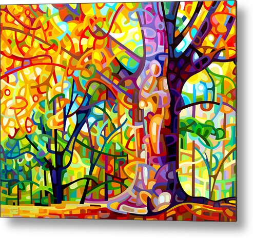 Fine Art Metal Print featuring the painting One Fine Day by Mandy Budan