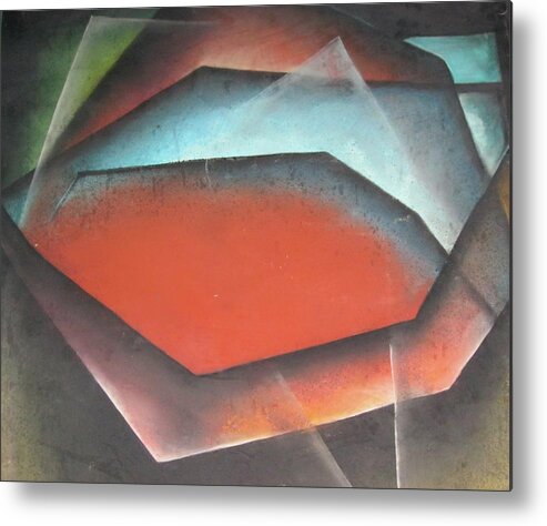 Pastels On Paper Metal Print featuring the painting Opening by Carrie Maurer