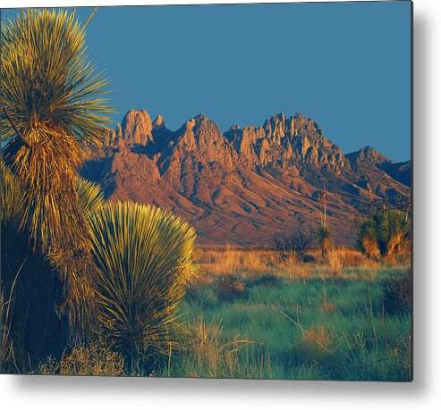 Sunset Metal Print featuring the photograph 214801-Organ Mountains at Sunset by Ed Cooper Photography