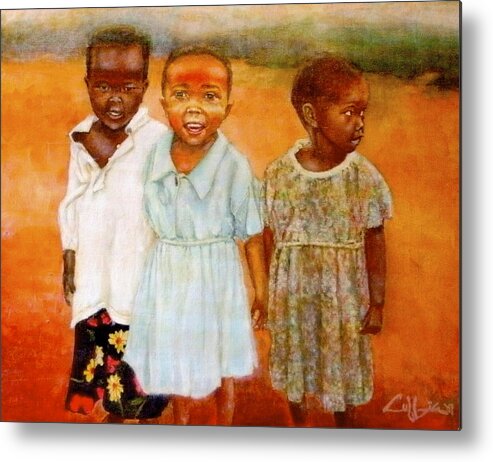 Orphans Metal Print featuring the painting Orphans3 by G Cuffia