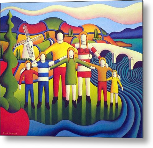 Family Metal Print featuring the painting Our Kingdom by Alan Kenny