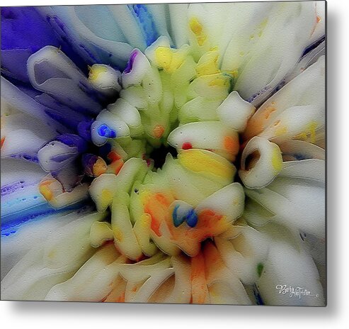 Flowers Metal Print featuring the photograph Painted Flowers #6253_0a by Barbara Tristan