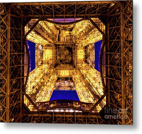 Paris Metal Print featuring the photograph Paris under the tower by Perry Webster