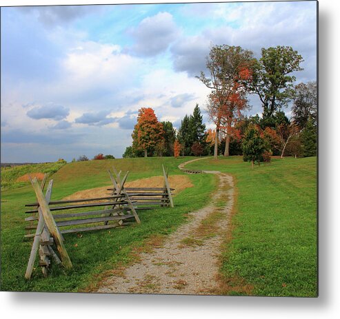 Landscape Metal Print featuring the photograph Pathway to Fall by Angela Murdock