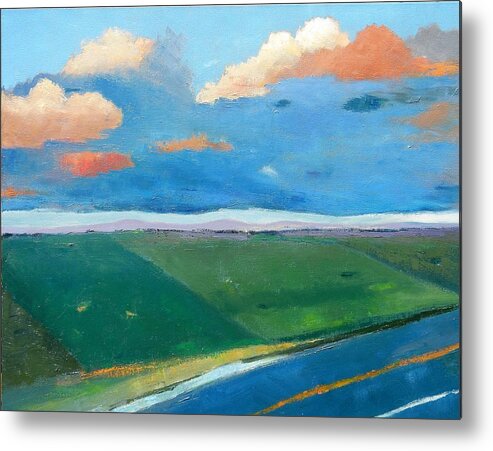 Landscape Metal Print featuring the painting Peggy's Road by Gary Coleman