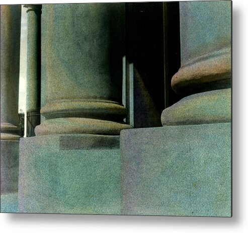 Architecture Metal Print featuring the photograph Pillars of Art by Jean Wolfrum