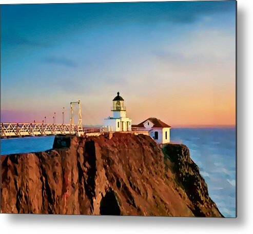 California Metal Print featuring the painting Point Bonita Lighthouse by Douglas MooreZart