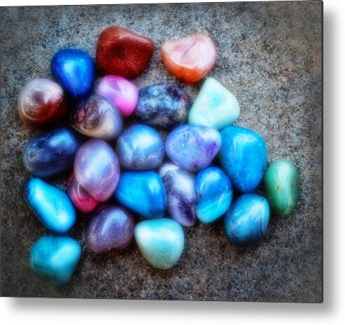 Rocks Metal Print featuring the photograph Polished Rocks- photography by Ann Powell