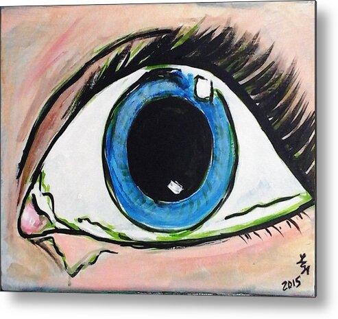 Pop Art Metal Print featuring the painting Pop Art Eye by Loretta Nash
