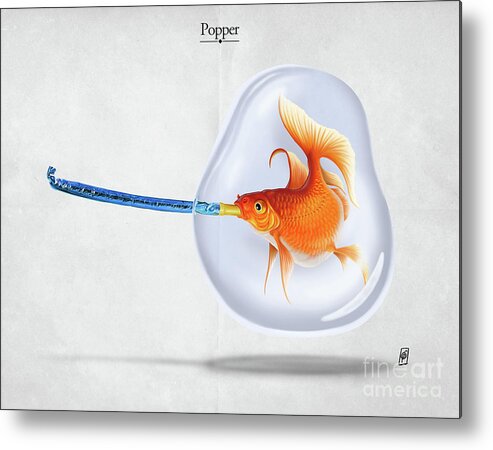 Illustration Metal Print featuring the digital art Popper by Rob Snow