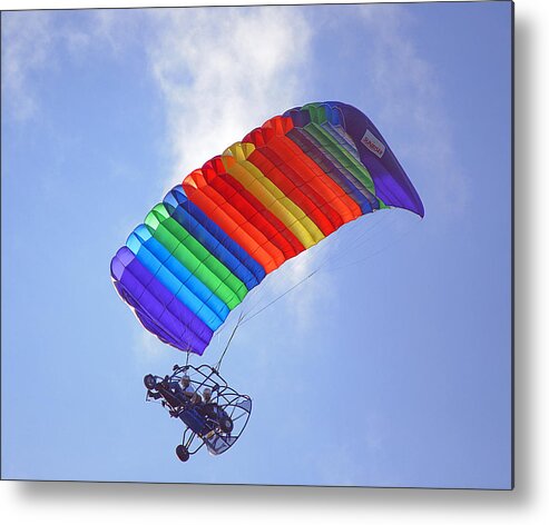 Parasail Metal Print featuring the photograph Powered Parasailing 1 by Kenneth Albin