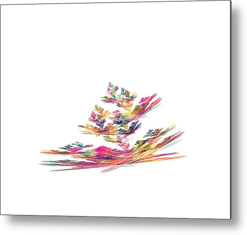 Pink Metal Print featuring the digital art Pretty in Pink by Ilia -