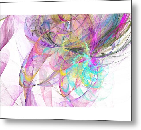 White Metal Print featuring the digital art Pretty by Kelly Dallas