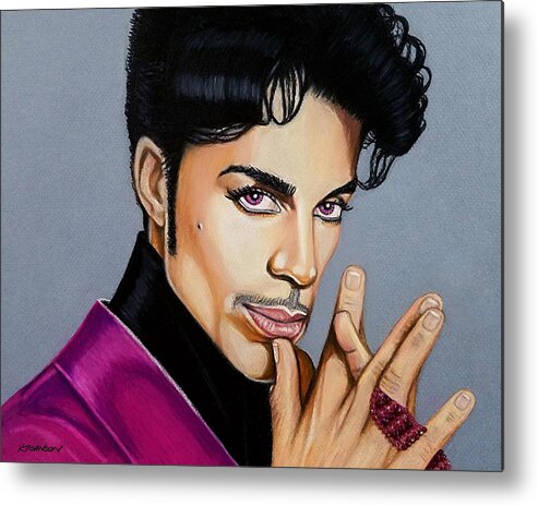 Prince Metal Print featuring the drawing Prince Majesty by Kevin Johnson Art