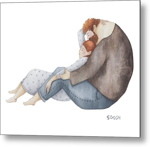 Bysoosh Metal Print featuring the painting Quiet time by Soosh