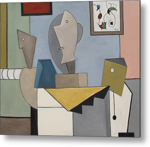 Abstract Metal Print featuring the painting Quondam by Trish Toro