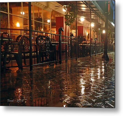 Rain Metal Print featuring the photograph Rainy Night in Gainesville by Farol Tomson