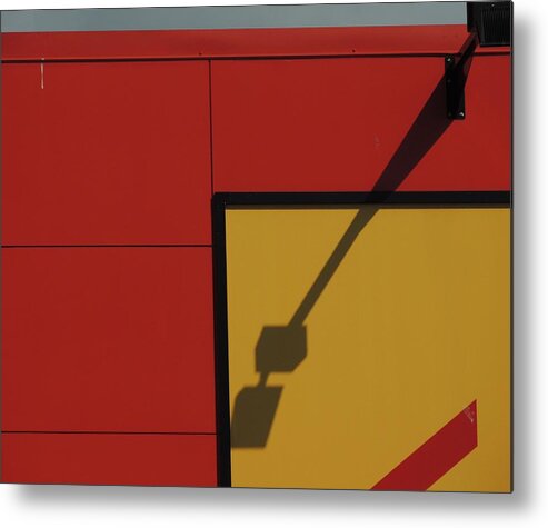 Urban Abstract Metal Print featuring the photograph Red Building Abstract 2 by Denise Clark