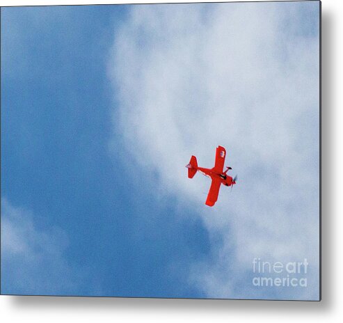 Planes Metal Print featuring the photograph Red Plane by Cheryl Del Toro