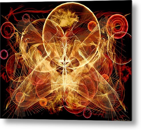 Vector Metal Print featuring the digital art Red space by ThomasE Jensen
