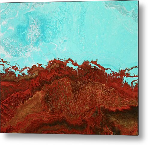 Ocean Metal Print featuring the painting Red Tide by Tamara Nelson