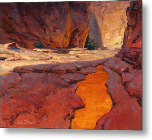 Cody Delong Metal Print featuring the painting Reflections in Red by Cody DeLong