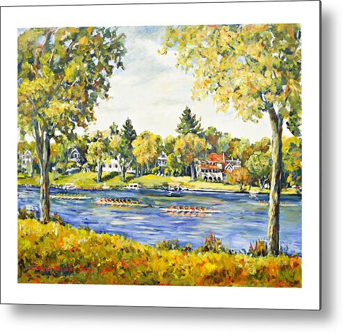 Ingrid Dohm Metal Print featuring the painting Regatta by Ingrid Dohm