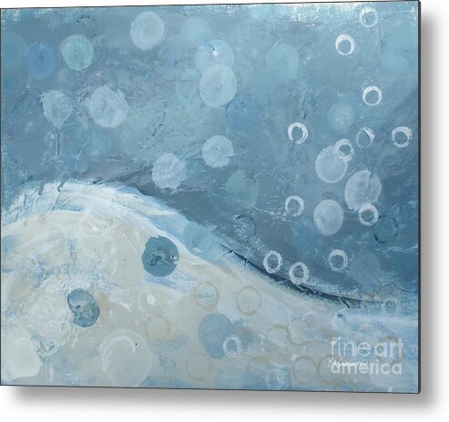 Abstract Metal Print featuring the painting Relax by Kristen Abrahamson