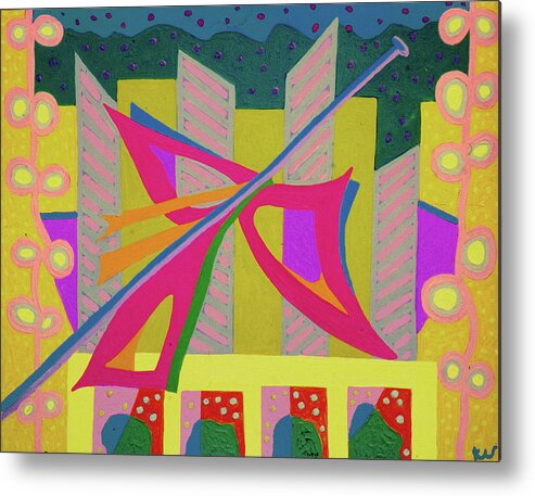 Pattern Art Metal Print featuring the painting Ribbon Madness by Rod Whyte