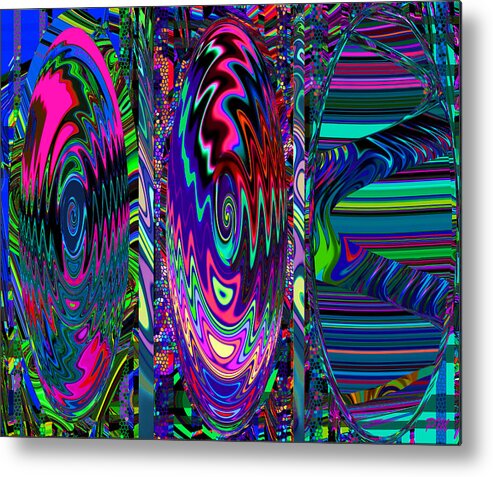 Modern Art Abstract Contemporary Vivid Colors Metal Print featuring the digital art Ripple by Phillip Mossbarger