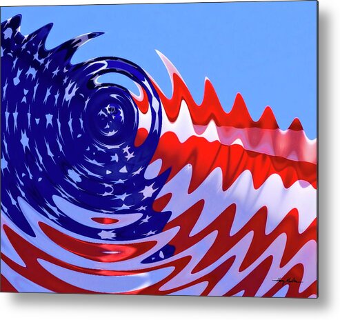 Abstract Metal Print featuring the photograph Ripples in America by Harry Moulton