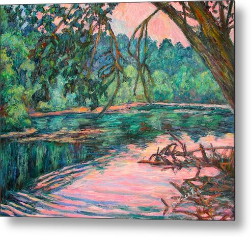 Riverview Park Metal Print featuring the painting Riverview at Dusk by Kendall Kessler