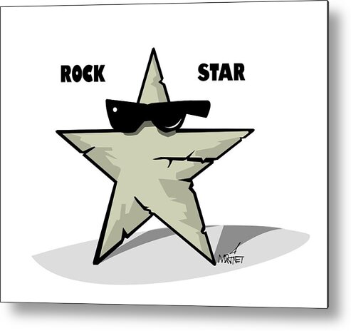 Rock Metal Print featuring the digital art Rock Star by Mike Martinet