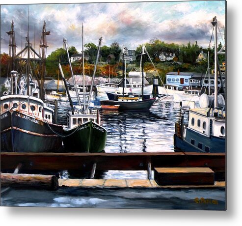 Gloucester Metal Print featuring the painting Rocky Neck, Gloucester by Eileen Patten Oliver