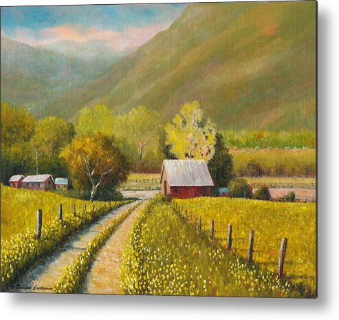 Rustic Metal Print featuring the painting Rustic Road by Douglas Castleman