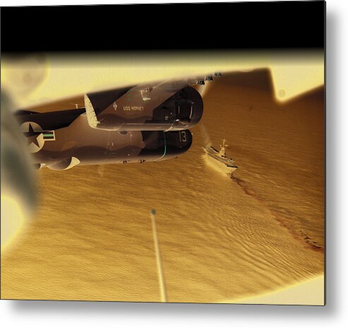 Naval Aviation Metal Print featuring the photograph S2s in delta by Mike Ray