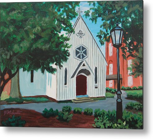 Building Metal Print featuring the painting Saint Mary's Chapel by Tommy Midyette