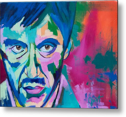 Scarface Metal Print featuring the painting Scarface by Janice Westfall