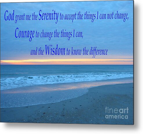  Metal Print featuring the photograph Serenity Prayer-1 by Bob Sample