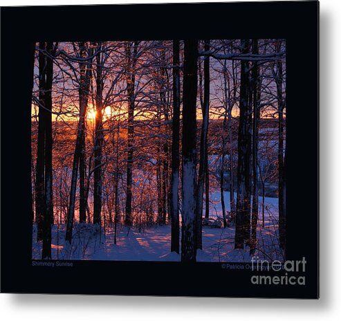 Landscape Metal Print featuring the photograph Shimmery Sunrise by Patricia Overmoyer